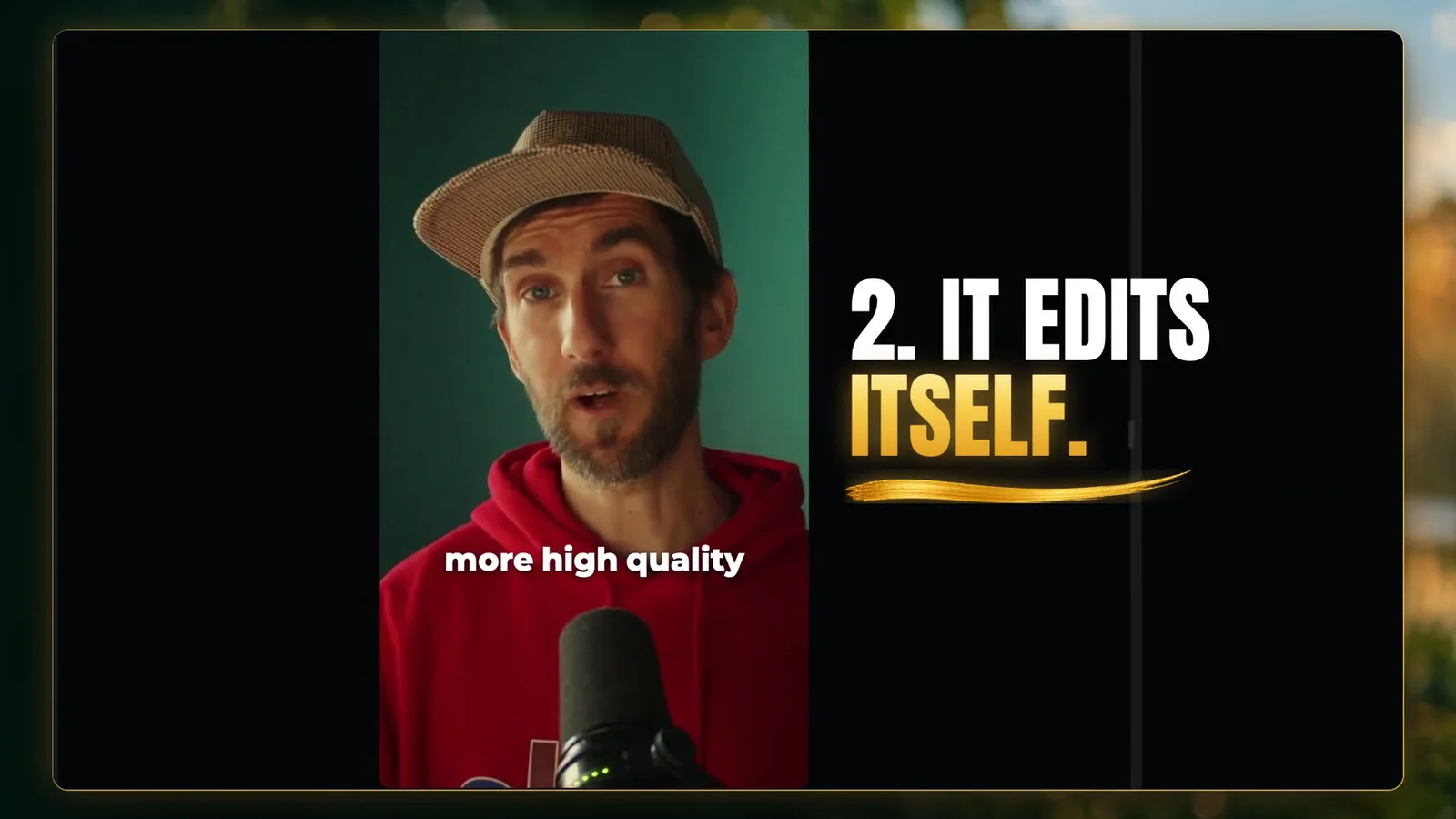 A frame from the Volume reel: 2. It edits itself.